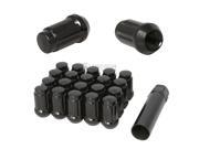 20pc Black Spline Drive Lug Nuts 12x1.5 Thread Size 1.4 Length Closed End Cone Acorn Taper Seat Includes 1 Socket Key Tool For Acura Chevy Honda Le