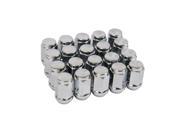 20pc Chrome Silver Bulge Lug Nuts 1 2 20 Thread Size Conical Cone Taper Acorn Seat Closed End 1.4 Length Installs with 19mm or 3 4 Hex Socket for Jee