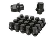 20pc Black Mag Style Lug Nuts 12x1.5 Thread Size 1.5 Length Installs with 21mm or 13 16 Hex Socket For many 5Lug Lexus Scion Toyota Vehicles