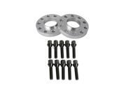 2 15mm 5x120 Wheel Spacers for BMW E39 74.1 to 72.6 Centerbore Adapters with Black 12x1.5 Bolts