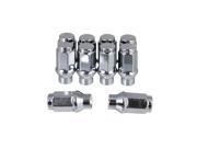 10pc Chrome Silver Bulge Lug Nuts Metric 12x1.5 Thread Size 1.75 Length ET Style Cone Conical Taper Seat Shank Closed End