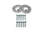 2 20mm 5x120 Wheel Spacers for BMW E39 74.1 to 72.6 Centerbore Adapters with Silver 12x1.5 Bolts