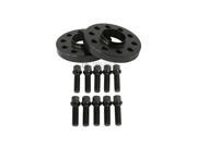 2pc 15mm 5x112 5x100 Hubcentric Wheel Spacers with 10pc Black Lug Bolts Ball Radius Seat for Audi TT A3 A4 A6 A8 S4 S6 S8 Volkswagen Jetta Golf GTI R32 Corrad