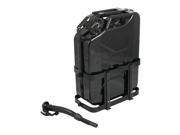 1pc 5 Gal Gallon Black Jerry Can with Holder Includes Nozzle Spout Steel Metal Tank Gasoline Gas Fuel Petrol Emergency Backup Caddy Storage 20 Liters