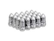 20pc Silver Chrome Bullet Style Lug Nuts 1 2 20 Thread Size 1.8 Length Cone Conical Acorn Seat Fits many Jeep Vehicles