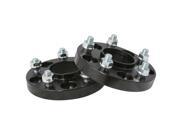 4pc 25mm 1 HUBCENTRIC 5x110 Black Wheel Spacers for Chevy Pontiac Saturn Vehicles 12x1.5 Studs