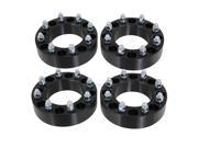 4pc 2.0 Thick 8x6.5 to 8x180 Black Wheel Adapters CHANGES BOLT PATTERN with 14x1.5 Studs for many Chevy Express Silverado Suburban GMC Sierra Yukon Hummer H1