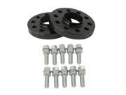 15mm Hubcentric Hubcentric 5x130 Black Wheel Spacers 71.6mm Bore with 14x1.5 Ball Seat Bolts R14 Silver for Porsche 924 928 944 968 911 Boxter Cayman Cayenn