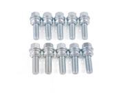 10 Extended Silver Lug Bolts 14x1.5 Threads R14 Ball Seat 53mm Shank Length For many Porsche Vehicles 924 944 968 911 Boxter Cayman Cayenne Panamera