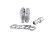 10pc Silver Chrome Mag Style Lug Nuts 7 16 7 16 20 Thread Size 1.36 Shank Length 2.40 Total Length Uses 21mm or 13 16 Hex Socket For older 5Lug