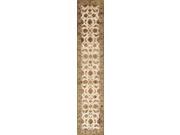 Pasargad Agra Collection Decorative Hand Knotted Silk Wool Runner 3x12