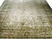 Pasargad Agra Collection Decorative Hand Knotted Silk Wool Area Rug 8x11