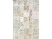 Pasargad s Vintage Overdayes Wool Patchwork Area Rug 6 7 X 9 9