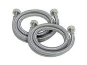 5 Ft. SET OF 2 Stainless Steel Washer Fill Inlet Hose