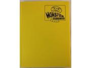 Monster Binder 9 Pocket Pages Matte Yellow MINT New