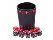 Poker Dice Set w Red Cup VG Mint