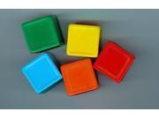 d6 24mm Sticker Dice Primary Colors 5 MINT New