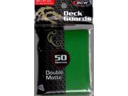 Double Matte Card Sleeves Green 50 MINT New