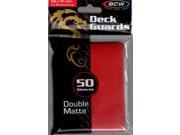 Double Matte Card Sleeves Red 50 MINT New