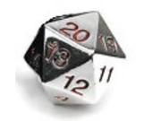 d20 Metal Countdown w Red Numbers MINT New