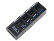 New 4 Ports USB 3.0 HUB With On Off Switch For Desktop Laptop EU AC Power Adapter