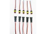 5 sets 2 Pin Car Waterproof Electrical Wire Cable Connector Plug