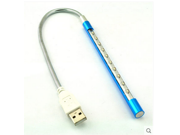 USB LED Light Lamp 10 LEDs Flexible for Notebook PC Blue