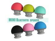 Blue Mini Portable Mushroom Bluetooth Speaker Splash Proof with Suction Cup