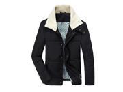 Generic Mens Winter Warm Coats Fur Collar Jackets Fashion Overcoats Thickening Outerwear