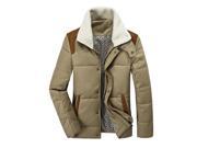 Generic Mens Winter Warm Coats Fur Collar Jackets Fashion Overcoats Thickening Outerwear