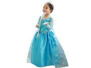 ZNUONLINE Deluxe Frozen Elsa Princess Queen Dress Costume Cosplay Tulle Girl Kids Christmas Party Dresses Christmas Xmas New Year Birthday Gift Blue Crystal D