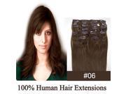 Real Human Hair Wigs 8pcs 22 Extensions Hairpieces Full Head Straight Clip In On Fashion Multic colors for Women Ladies Girls Cosplay Party 240090_5