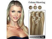 Real Human Hair Wigs 8pcs 22 Extensions Hairpieces Full Head Straight Clip In On Fashion Multic colors for Women Ladies Girls Cosplay Party 240090_20
