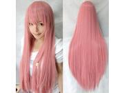 ZNUONLINE Fashion Long Bangs Long Full Head Straight Hair Wig Multic colors 60cm 24inch Heat Wigs Resistant for Cosplay Party Costume Carnival Halloween April F