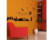 City and Bridge Wall Stickers Decals Paper Removable PVC Home Living Dinning Room Bedroom Kitchen Decoration Art Murals DIY Stick Girls Boys kids Nursery Baby R