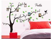 Beautiful Green Leaves Photo Tree Wall Decals Stickers Paper Removable Home Living Dinning Room Bedroom Kitchen Decoration Art Murals DIY Stick Girls Boys kids