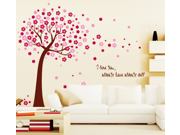 Pink Cherry Blossom Beautiful Wall Decals Stickers Paper Removable Home Living Dinning Room Bedroom Kitchen Decoration Art Murals DIY Stick Girls Boys kids Nurs