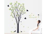 Tree and Birds Beautiful Wall Decals Stickers Paper Removable Home Living Dinning Room Bedroom Kitchen Decoration Art Murals DIY Stick Girls Boys kids Nursery B