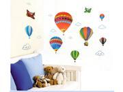 Colorful Hot Air Balloons Wall Paper Sticker Home Decorating Decal Art Kids Nursery Room Sitting Room Bathroom Decor Decorations Window Removable Wall Stickers