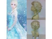 ZNUONLINE Princess Adult Wigs Milk Golden Braid Long Wig for Cosplay Costume Party Gift Adult