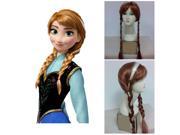 ZNUONLINE Snow Queen Princess Anna Wigs Long Braid Cosplay Anime Wig Adults Size for Amine Cosplay Costume Party game Christmas Xmas Gift