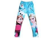 ZNUONLINE Girls Leggings Tights Stretchy Printed Graphic Long Kids Princess Pants Trousers