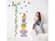 ZNUONLINE Animals Vines Measurement Tool Removable Home Room Bedroom Kids Room Decor Nursery Wall Art Stickers Decals