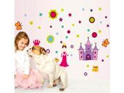 ZNUONLINE Princess Castle Removable Wall Decals Sticker Home Room Bedroom Kids Room Nusery Wall Stickers Decals Decor