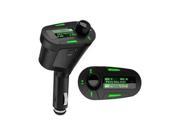 ZNUONLINE Car Kit MP3 Player Wireless FM Transmitter Modulator USB SD MMC Slot LCD display Green