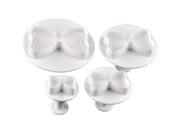 ZNUONLINE Butterfly Shape Cake Cookie Plunger Cutter Mold 4 Pieces Set