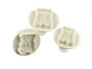ZNUONLINE Lovely Bear Shape Cake Cookie Plunger Cutter Mold 3 Pieces Set