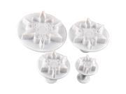 ZNUONLINE Shooting Star Shape Cake Cookie Plunger Cutter Mold 4 Pieces Set