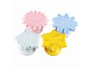 ZNUONLINE Colorful Magic Flower Shape Cake Cookie Plunger Cutter Mold 4 Pieces Set
