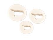 ZNUONLINE Bird Shape Cake Cookie Plunger Cutter Mold 3 Pieces Set